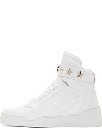 weiße hohe Sneakers aus Leder von Givenchy