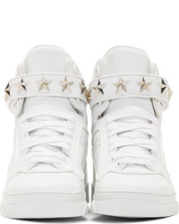 weiße hohe Sneakers aus Leder von Givenchy