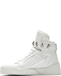 weiße hohe Sneakers aus Leder von Givenchy