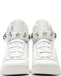 weiße hohe Sneakers aus Leder von Givenchy