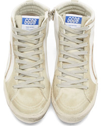 weiße hohe Sneakers aus Leder von Golden Goose