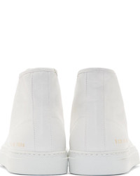 weiße hohe Sneakers aus Leder von Common Projects