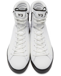 weiße hohe Sneakers aus Leder von Y-3