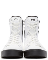 weiße hohe Sneakers aus Leder von Y-3