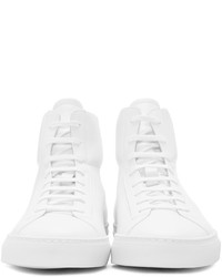 weiße hohe Sneakers aus Leder von Common Projects