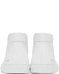 weiße hohe Sneakers aus Leder von Common Projects