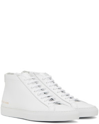 weiße hohe Sneakers aus Leder von Common Projects