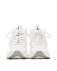 weiße hohe Sneakers aus Leder von MM6 MAISON MARGIELA