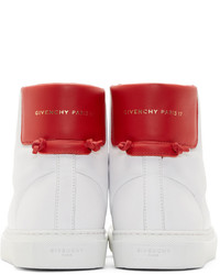 weiße hohe Sneakers aus Leder von Givenchy