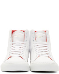 weiße hohe Sneakers aus Leder von Givenchy