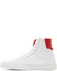 weiße hohe Sneakers aus Leder von Givenchy