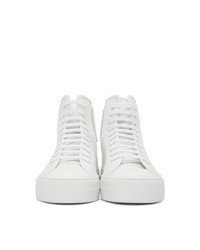 weiße hohe Sneakers aus Leder von Woman by Common Projects