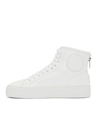 weiße hohe Sneakers aus Leder von Woman by Common Projects