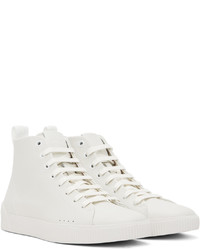 weiße hohe Sneakers aus Leder von Hugo