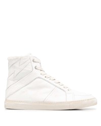 weiße hohe Sneakers aus Leder von Zadig & Voltaire