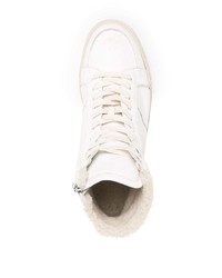 weiße hohe Sneakers aus Leder von Zadig & Voltaire