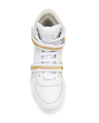 weiße hohe Sneakers aus Leder von Louis Leeman