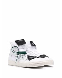 weiße hohe Sneakers aus Segeltuch von Off-White