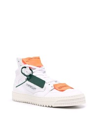 weiße hohe Sneakers aus Segeltuch von Off-White