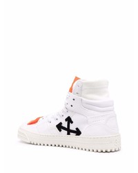 weiße hohe Sneakers aus Segeltuch von Off-White