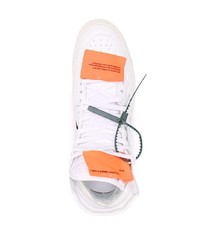 weiße hohe Sneakers aus Segeltuch von Off-White