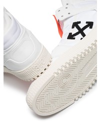 weiße hohe Sneakers aus Segeltuch von Off-White