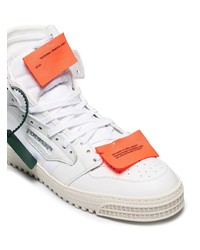 weiße hohe Sneakers aus Segeltuch von Off-White