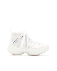 weiße hohe Sneakers aus Segeltuch von Alexander Wang