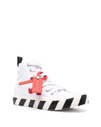 weiße hohe Sneakers aus Segeltuch von Off-White