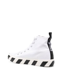 weiße hohe Sneakers aus Segeltuch von Off-White