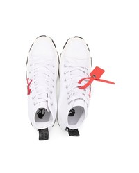 weiße hohe Sneakers aus Segeltuch von Off-White
