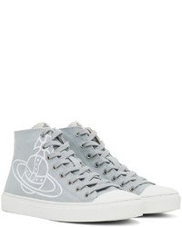 weiße hohe Sneakers aus Segeltuch von Vivienne Westwood