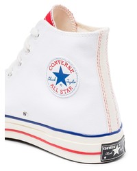 weiße hohe Sneakers aus Segeltuch von Converse