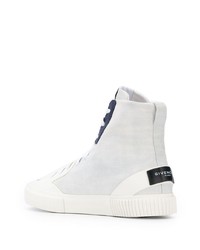 weiße hohe Sneakers aus Segeltuch von Givenchy
