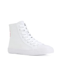 weiße hohe Sneakers aus Segeltuch von Calvin Klein 205W39nyc