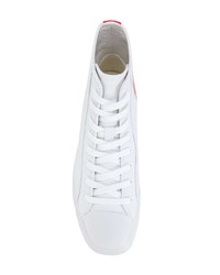 weiße hohe Sneakers aus Segeltuch von Calvin Klein 205W39nyc