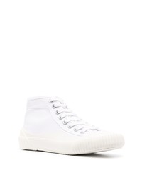 weiße hohe Sneakers aus Segeltuch von A.P.C.