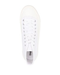 weiße hohe Sneakers aus Segeltuch von A.P.C.