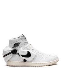 weiße hohe Sneakers aus Segeltuch von Jordan