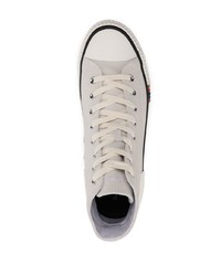 weiße hohe Sneakers aus Segeltuch von Paul Smith