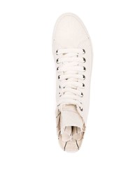 weiße hohe Sneakers aus Segeltuch von Uma Wang