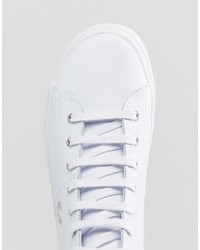 weiße hohe Sneakers aus Segeltuch von Fred Perry