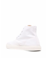 weiße hohe Sneakers aus Segeltuch von Maison Margiela