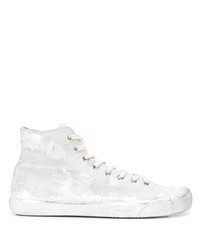 weiße hohe Sneakers aus Segeltuch von Maison Margiela