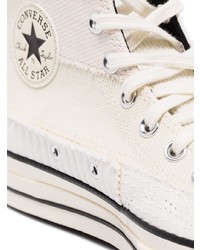 weiße hohe Sneakers aus Segeltuch von Converse