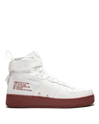 weiße hohe Sneakers aus Segeltuch von Nike
