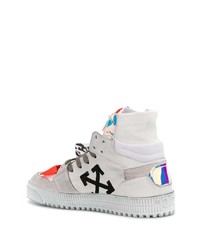 weiße hohe Sneakers aus Segeltuch von Off-White