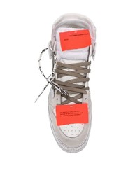 weiße hohe Sneakers aus Segeltuch von Off-White