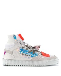 weiße hohe Sneakers aus Segeltuch von Off-White