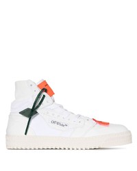 weiße hohe Sneakers aus Segeltuch von Off-White